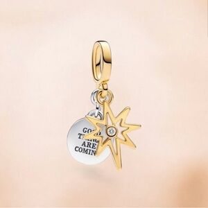 Pandora Engravable North Star Lab-grown Diamond Dangle Charm